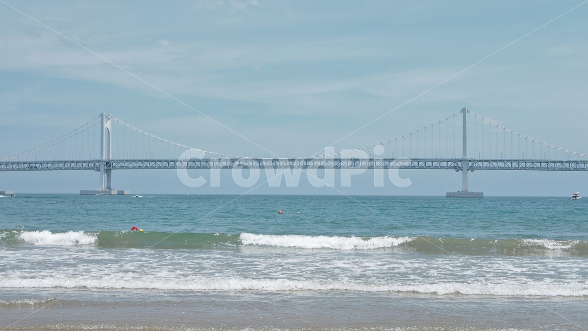 바다,광안리,광안대교,항만,하늘