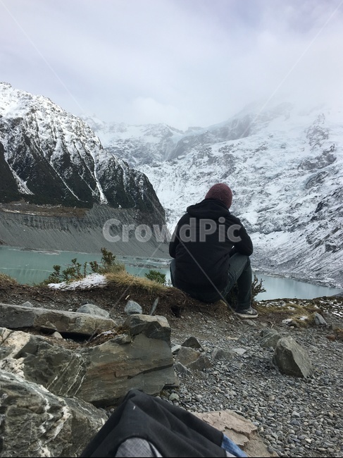 빙하,자연,산,눈,구름,날씨,산맥,mountainrange,outdoors,ice,mountain,nature,인간,human,person,자갈,gravel,road