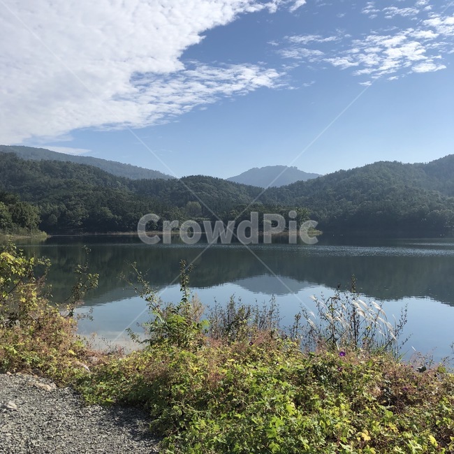 water,물,nature,자연,outdoors,풍경,못,저수지,산,풍수지리
