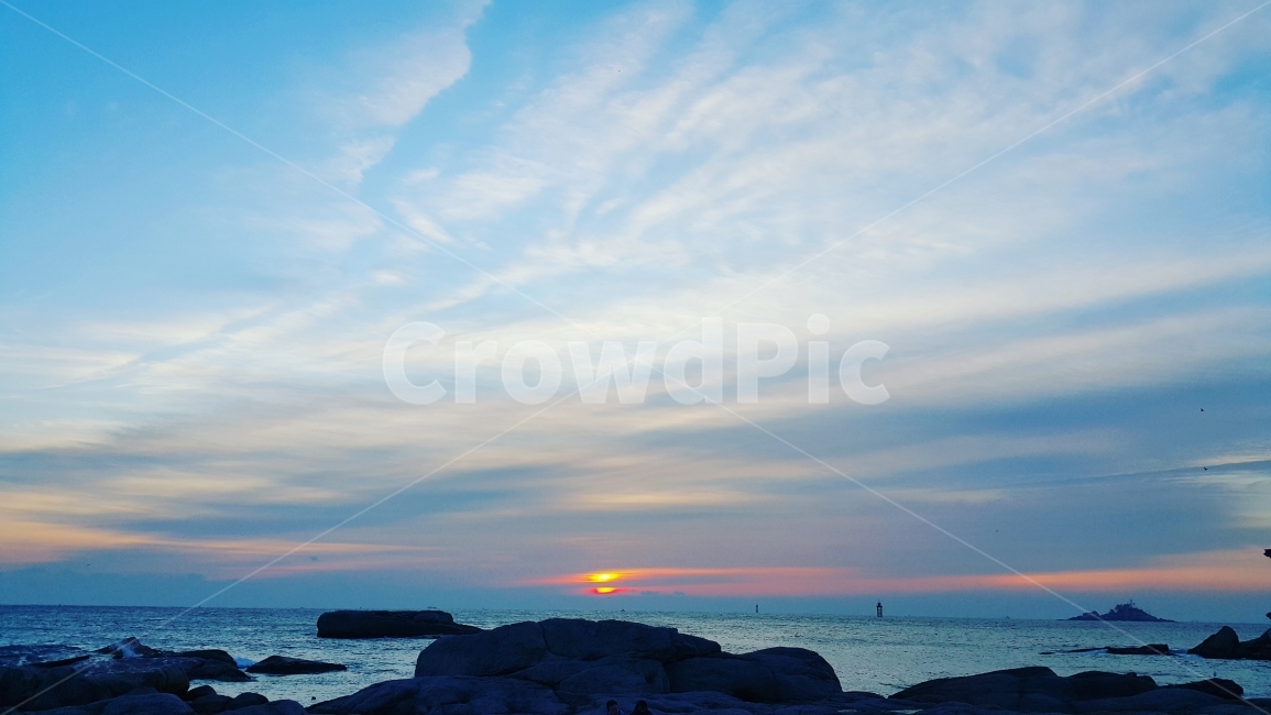 일출,푸른하늘,흩날리는구름,풍경,바위,자연,풍경,nature,landscape,색깔,색상,색채,색감,color sense,color sensitivity,feeling of color,architecture,건축물,building,건물,tower,탑,outdoors,옥외