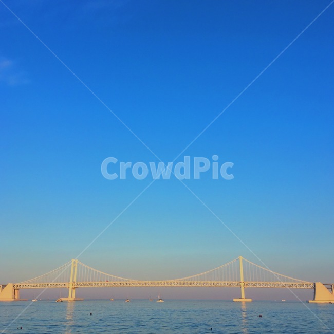부산,바다,광안리,광안대교,하늘,여름,시원