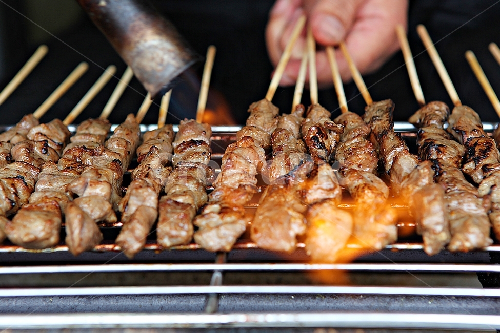 chicken,street food,Chicken Skewers,meat,fire,Kkoji,grill,food,roast