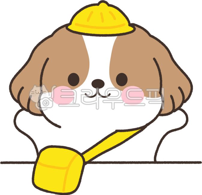 강아지유치원,강아지,귀여운,일러스트,모자,가방,노란색,반려동물,애완견,행복,즐거운,순진한,사랑스러운,앉아있는,갈색,흰색,시츄,비숑,귀여운강아지