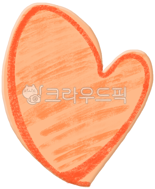 Hand drawing,illustration,sticker,retro,happiness,sauce,deco,heart,love,mind,lovely,orange