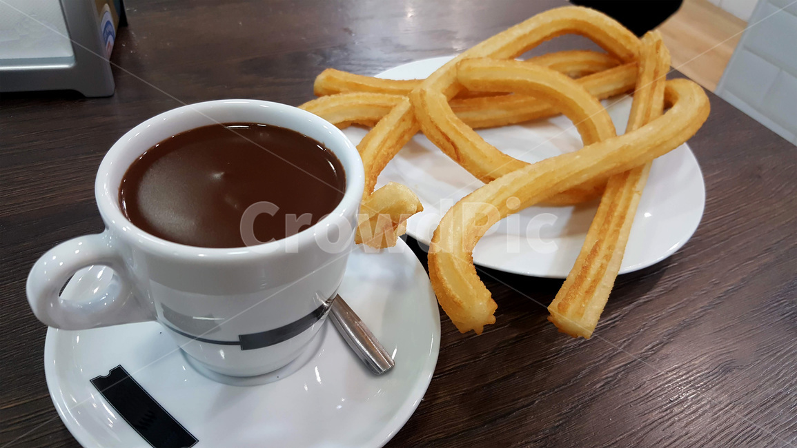 초콜렛,츄러스,음식,카페,간식