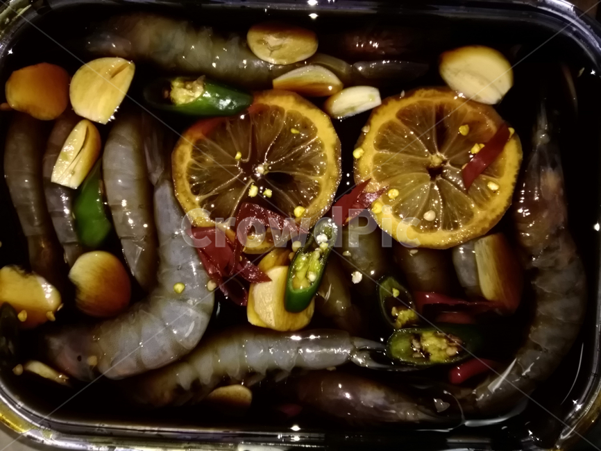 음식,food,meal,dish,식사,새우장,장아찌,레몬,새우,shirimp,간장