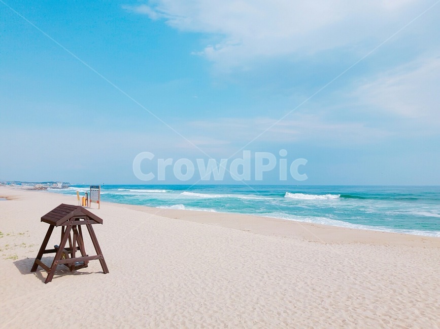 바다,벤치,해변,하늘,모래,해변,바다,beach,sea