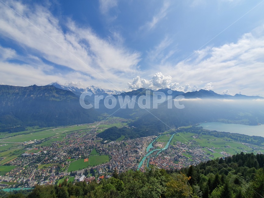 스위스,인터라켄,하더쿨룸,조감도,경치,풍경,자연,풍경,nature,landscape,outdoors,옥외,scenery,aerial view,mountain range,산맥,mountain,산