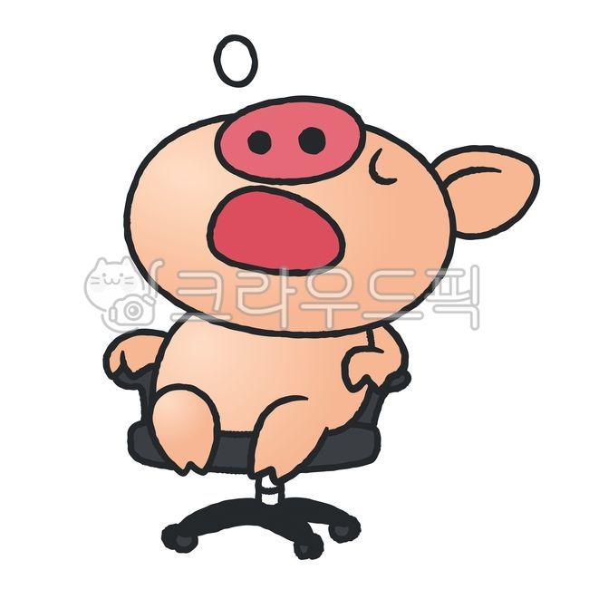 돼지,돼지일러스트,돼지그림,돼지이미지,낮잠,꿀잠,피로,졸음,불면증,취침,과로,잠,수면,업무,피로회복,춘곤증,식곤증,기면증,의자,사무실