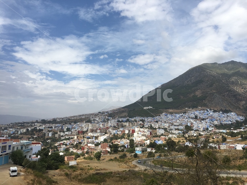 모로코,아프리카,파란도시,city,분위기,vibe,산,mountain