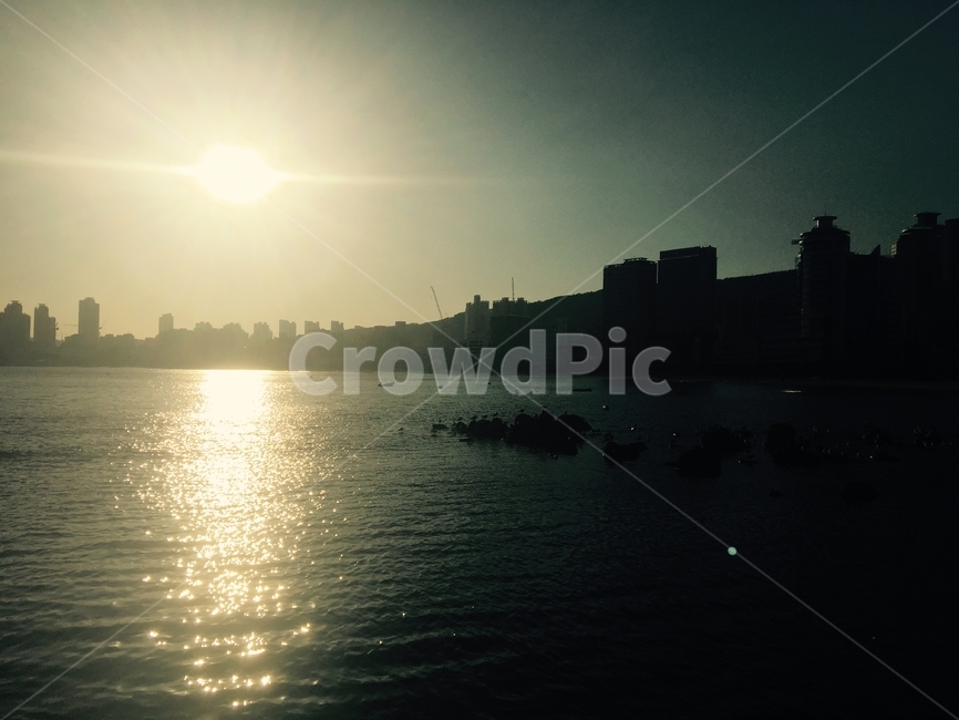 광안리,부산,바다,해,저녁,햇빛,도시,풍경,city,landscape,한국도시풍경,한국도시경관,korea cityscape,light,빛,flare,플레어,sunlight,outdoors,옥외