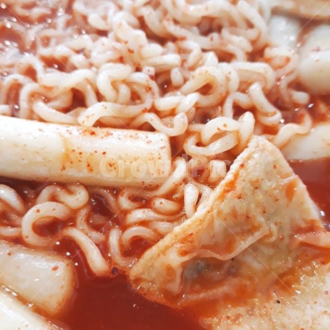 떡볶이,오뎅,어묵,라볶이,라면사리,근접샷,koreanfood,food