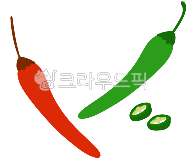 chili pepper,green chili pepper,Cheongyang chili pepper,spicy,hot,food,cooking ingredient,ingredient,vegetable,illustration,illustration