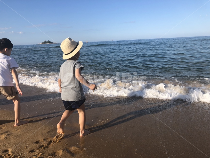 푸른바다,해변,롯데,롯데속초리조트,형제,어린이,어린아이,child,children,kid,여행,휴가,traveling,vacation,trip