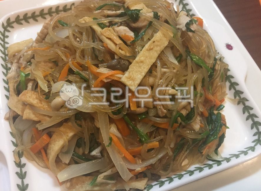 잡채, 한국음식, food, 음식, vegetable, 사진,이미지,일러스트,캘리그라피 - Qdam작가