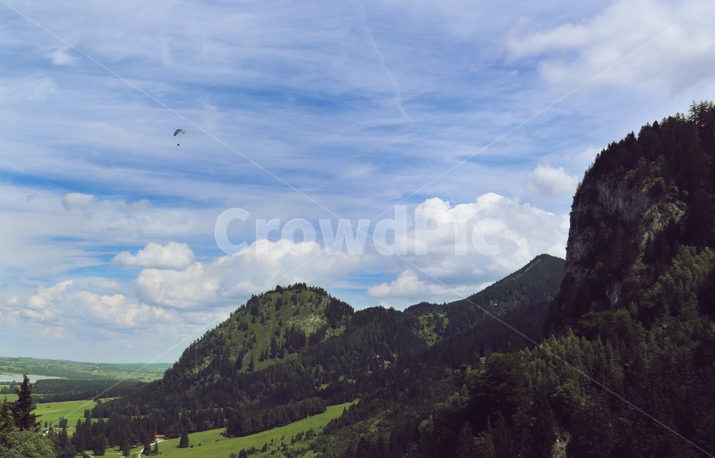 하늘,산,언덕,자연,패러글라이딩,sky,nature,mountain,paragliding,cloud,구름,배경