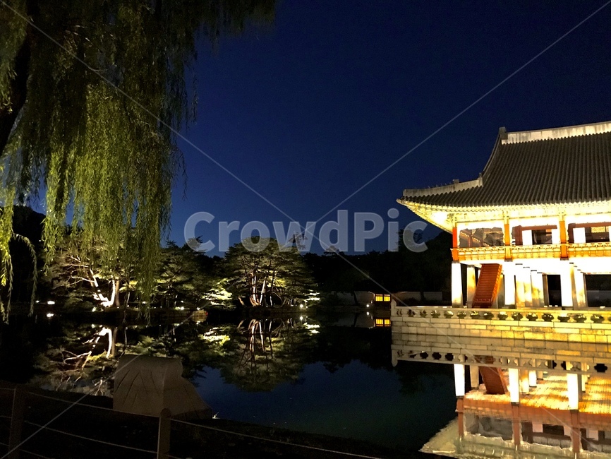 건축물,경복궁,야경,경회루,감성,달,저녁,밤,야경,밤,풍경,nightscape,night,landscape