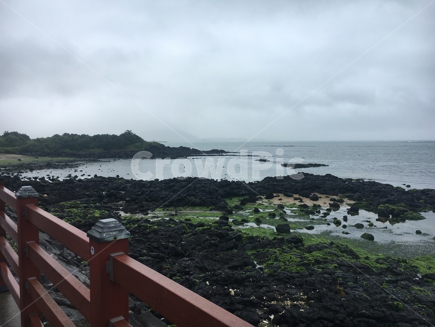 바다,비,구름,제주도,풍경,돌,날씨,비구름,이끼