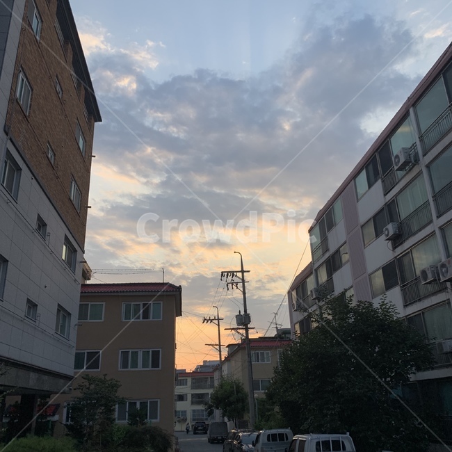 풍경,노을,하늘,구름,해질녘