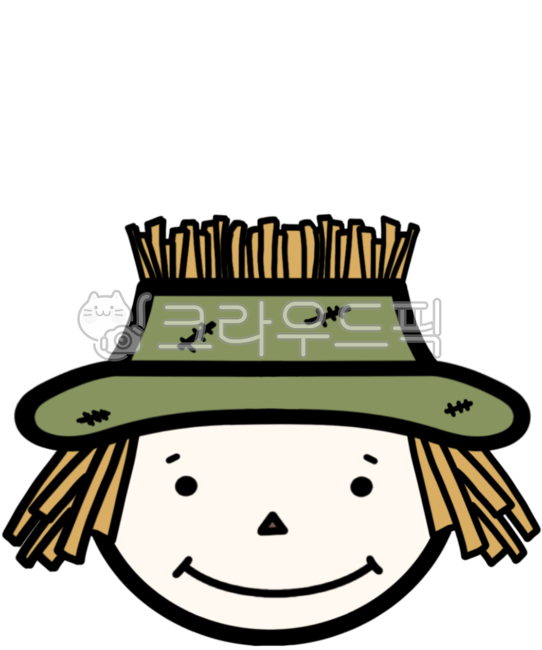 허수아비,허수아비일러스트,허수아비도안,가을,밀짚모자