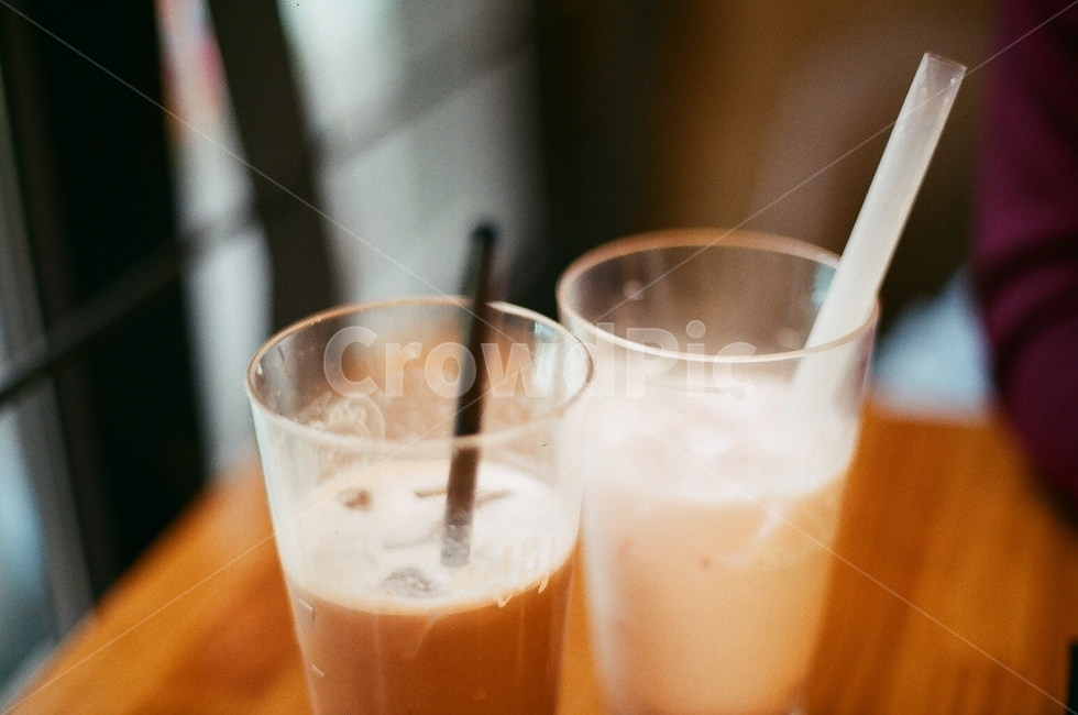 카페,라떼,빨대,음료,커피,아이스커피,필름사진,cafe,coffee,filmcamera,icecoffee