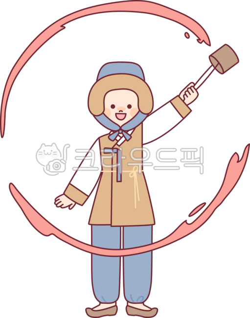 외곽선,심플,단순한,일러스트레이션,한국,전통,놀이,귀여운,아이들,문화,명절,한복,겨울,남자아이,쥐불놀이