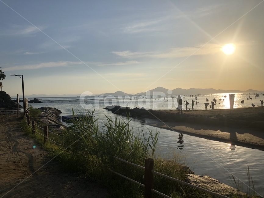 노을,부산,풍경,바다,태양,하늘,자연,풍경,nature,landscape,light,빛,flare,플레어,outdoors,옥외,water,물