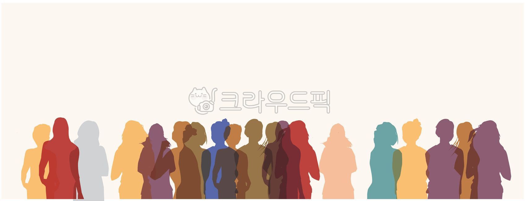 사람, 그룹, 실루엣, 남자, 여자, 사진,이미지,일러스트,캘리그라피 - tunasalmon작가