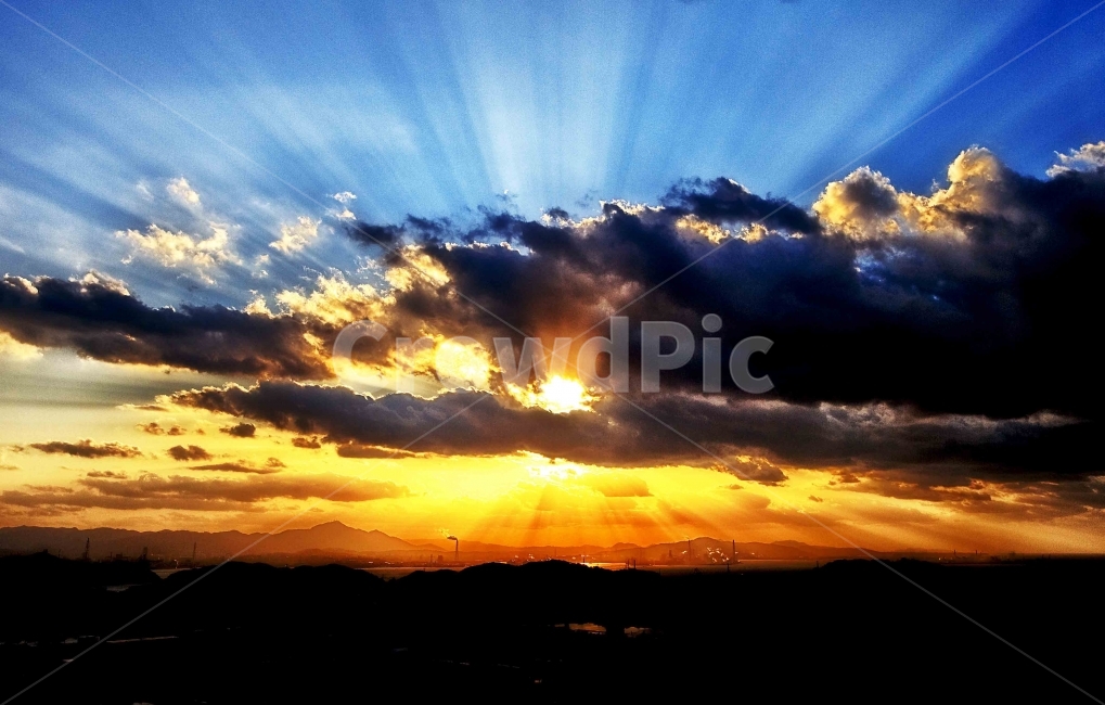 빛,하늘,노을,구름,태양,자연,풍경,nature,landscape,sunlight,햇빛,outdoors,옥외,sky