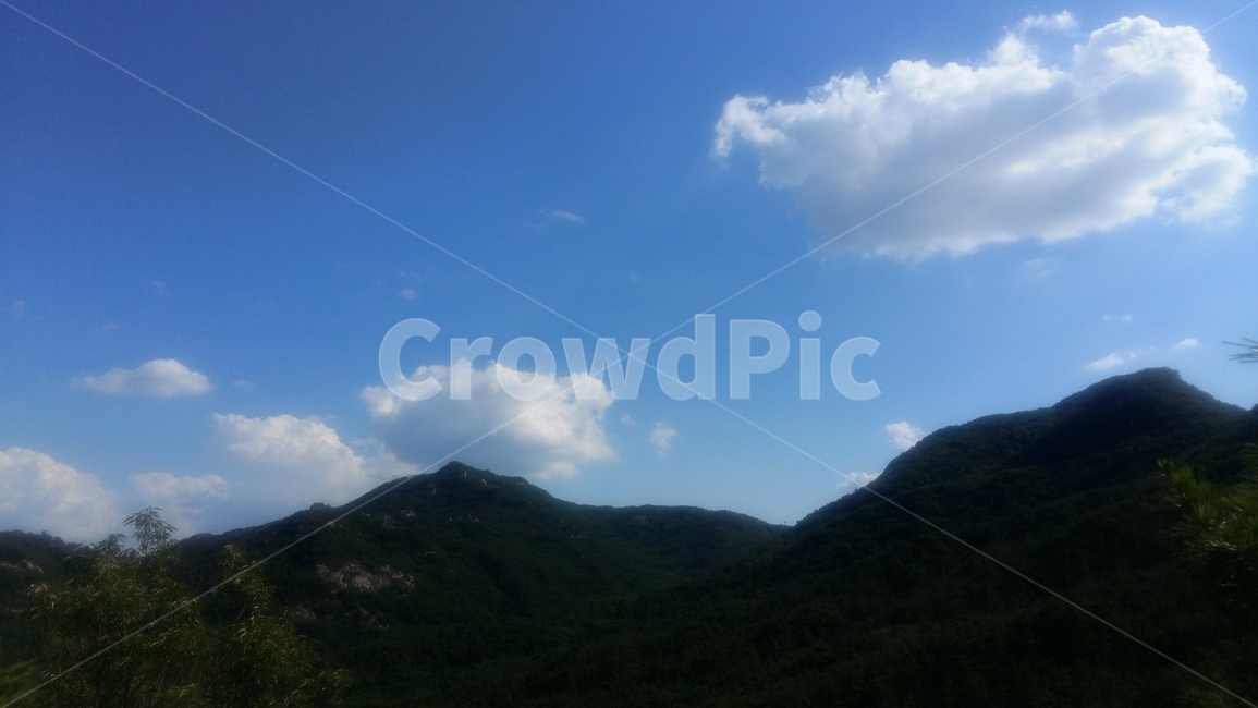 구름,소나무,관악산,삼성산,하늘