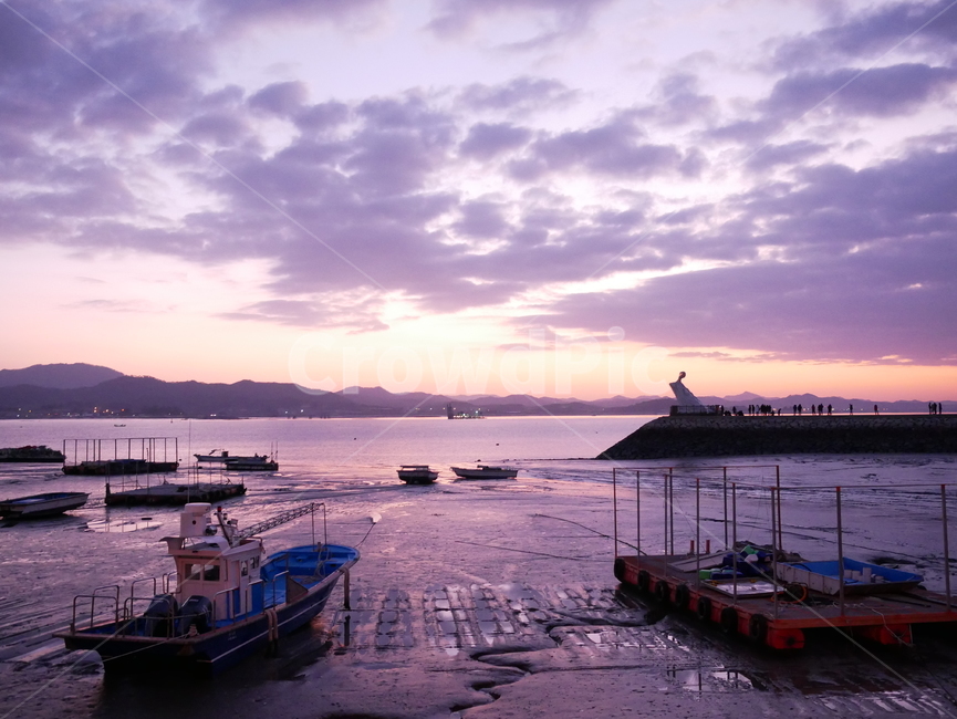 바다,선박,일출,boat,sea,산업,industry,industrial,어업,fishery,fishing industry