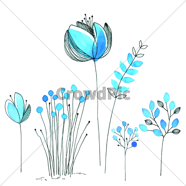 손그림,물감그림,꽃,flower,bloom,blossom,handdrawing,watercolor,나뭇잎,leaf,foliage,umbrage,나뭇가지,bough,twig,sprig,branch