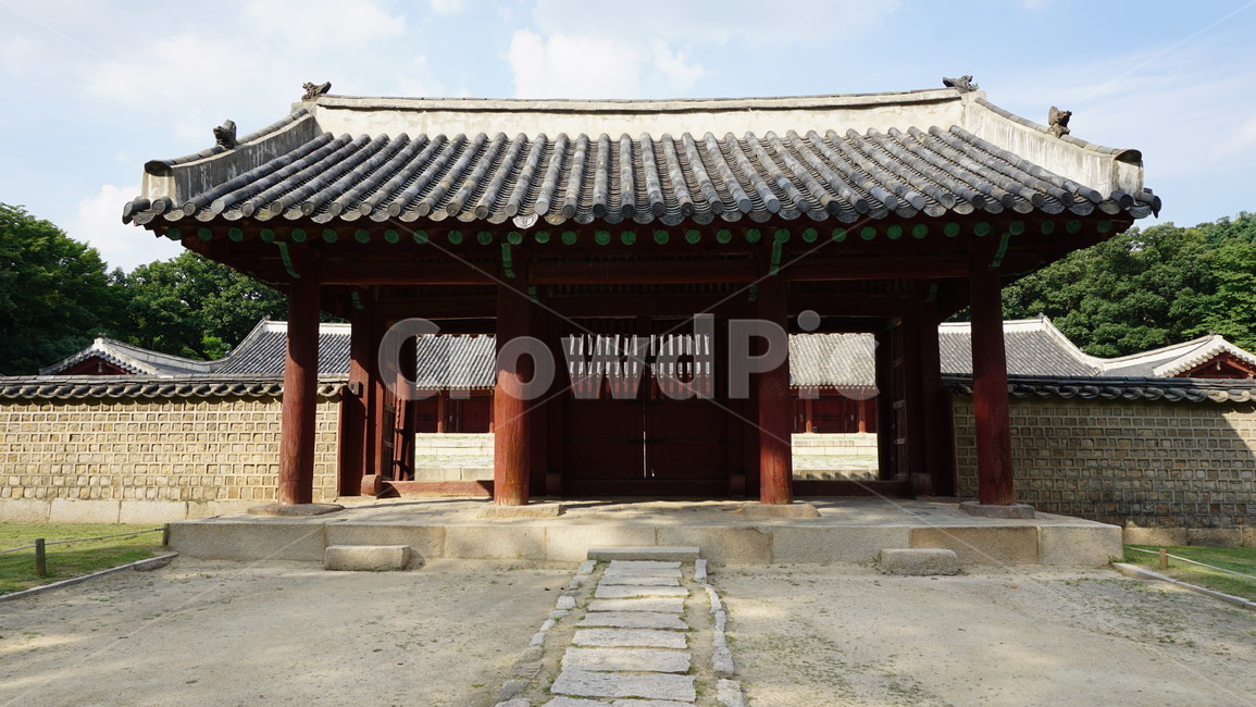 서울,종묘,한옥,건물,전통,지붕,기둥,담벼락