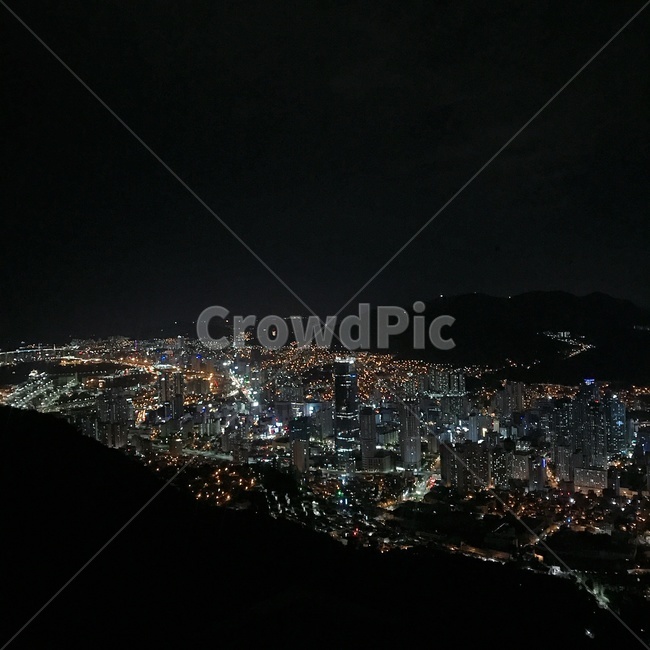 야경,경치,부산,도시,황령산