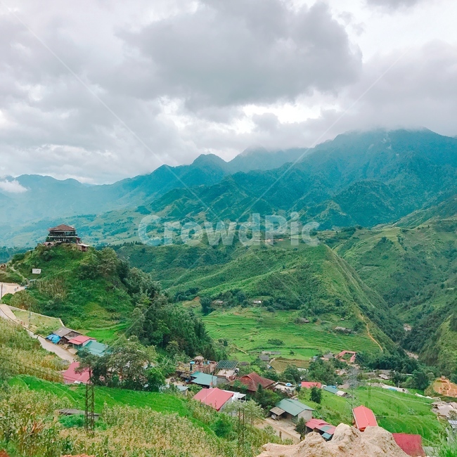 자연,소수민족마을,사파,깟깟마을,산,시골,마을,풍경,landscape,country,rural,town