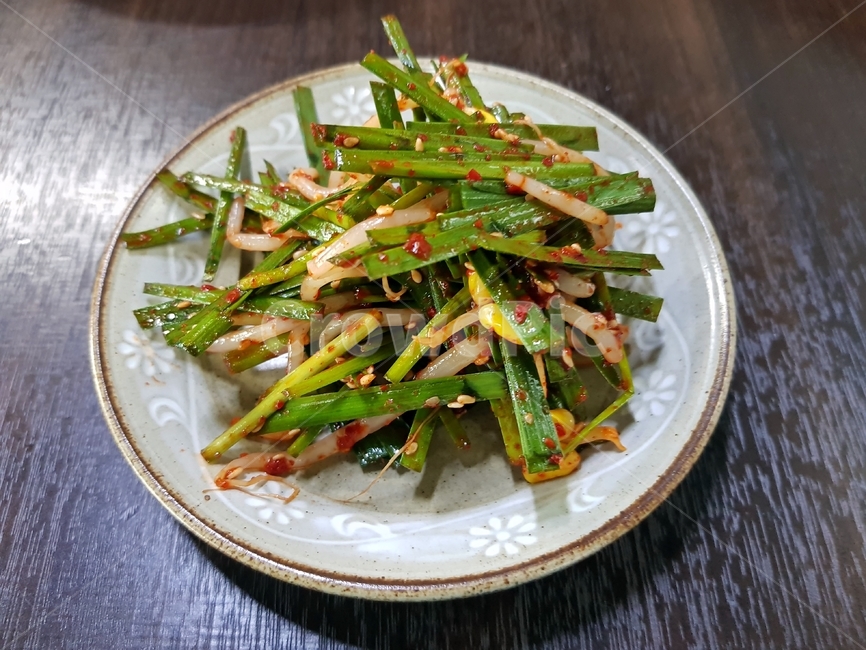 파절임,파무침,파,welshonion,고기,삼겹살,한국요리,반찬,food