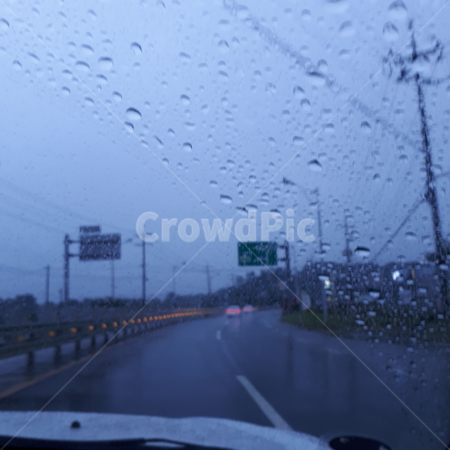 road,도로,비,rain,blue
