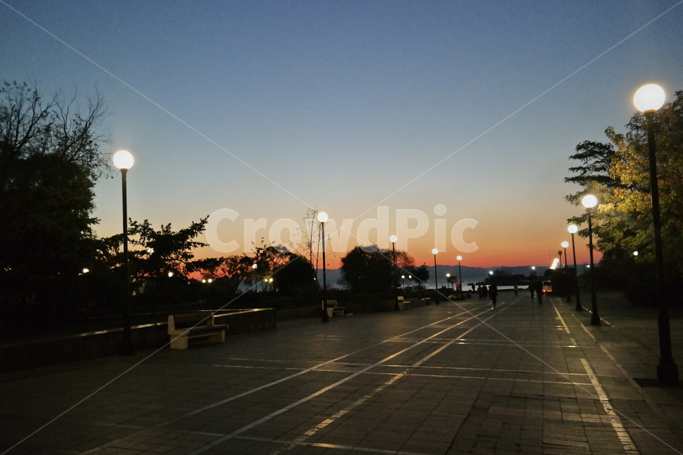 블라디보스톡,해양공원,해질녘,가로등,vladivostok,sunset,streetlight
