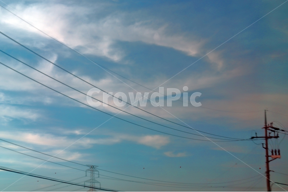 철탑,전봇대,하늘,외로움,억압,감성,자연,풍경,nature,landscape,cable,케이블,power lines,전력선