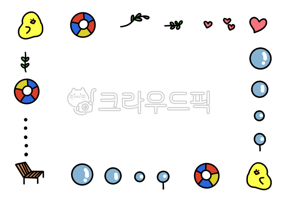 chick,tube,soap bubble,frame,summer design,water play,illustration border,transparent background