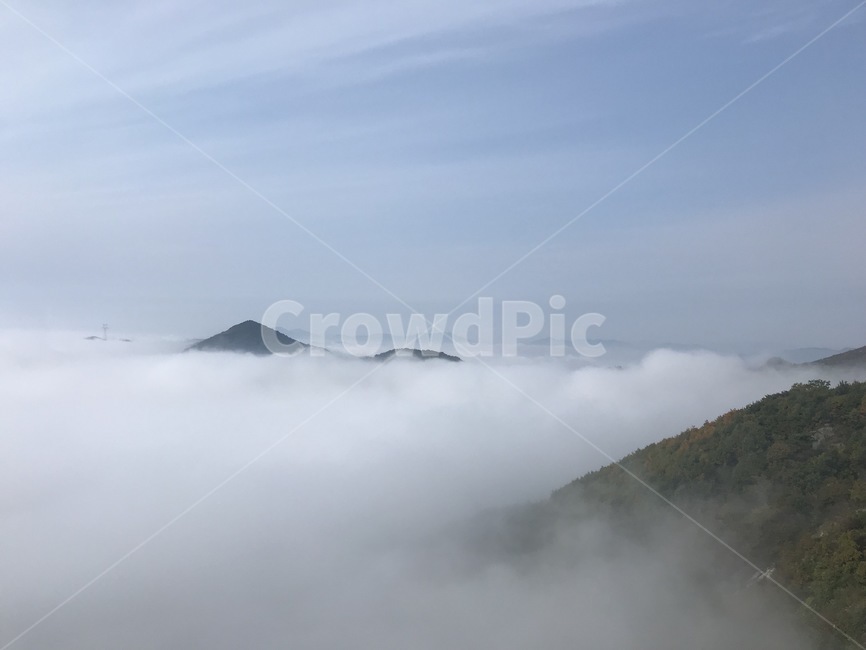 운무,구름,신선,산,안개