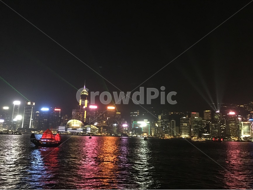 홍콩,심포니오브라이트,바다,야경,침사추이,야경,밤,풍경,nightscape,night,landscape,도시,city,세계도시풍경,해외도시풍경,외국도시풍경,world cityscape,교통,교통수단,traffic,transportation,boat,보트,vehicle,차량