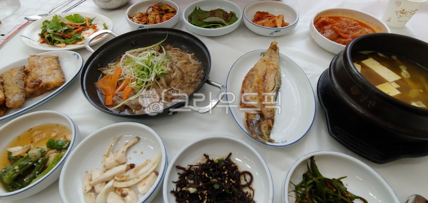 한상차림, 백반, 백반정식, 전라도음식, 점심, 사진,이미지,일러스트,캘리그라피 - Uri9작가