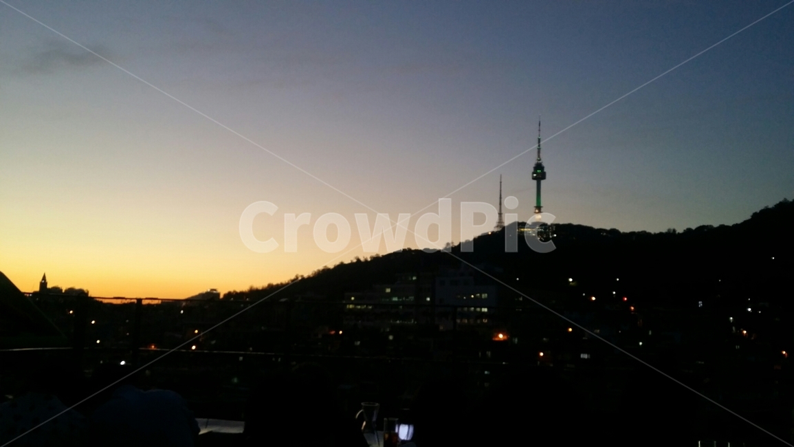 남산,노을,서울,야경,풍경,tower,outdoors