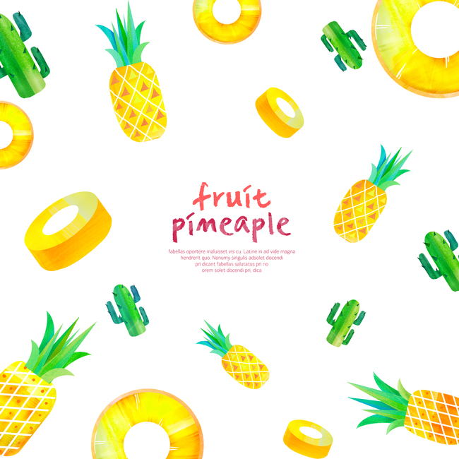 과일,파인애플,선인장,여름,패턴,음식,식재료,요리,food,cook,meal,dishes,food reserves,과일,열매,fruit,그래픽,일러스트레이션,graphic,illustration