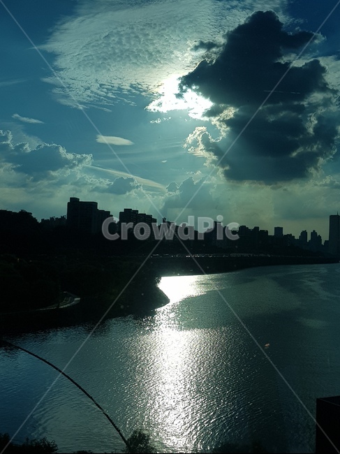 하늘,햇빛,강,구름,sky,sunlight