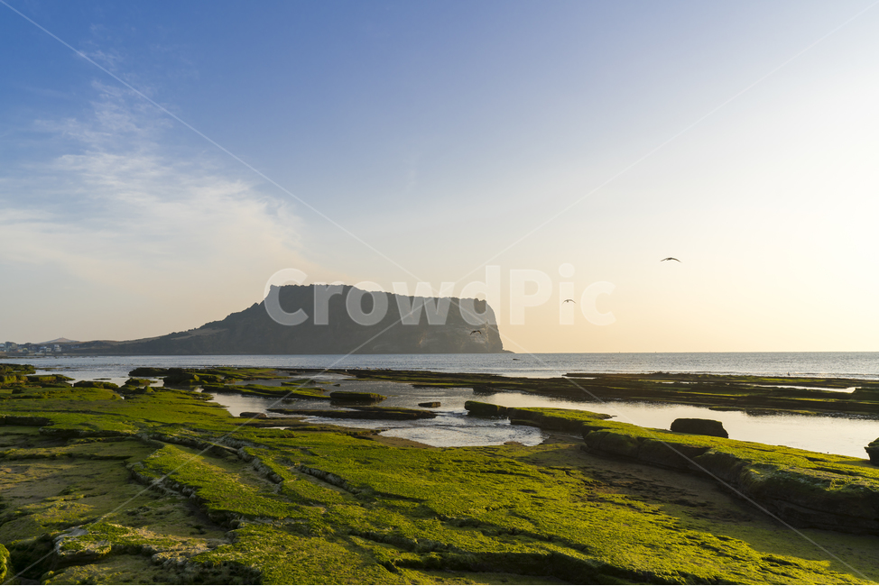 제주도,성산일출봉,일출,하늘,바다,서귀포,제주,자연,풍경,nature,landscape,한국자연풍경,한국자연경관,korea nature landscape,해변,바다,beach,sea,제주도,jeju,jeju island,outdoors,옥외