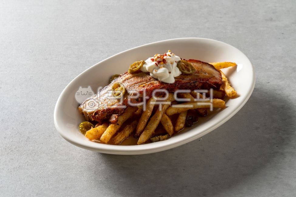 ,pork belly,potato,fried food