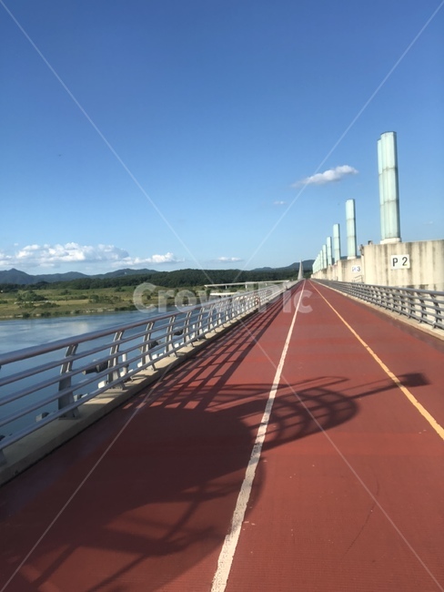 하늘,자전거길,자전거도로,구름,국토종주,한강