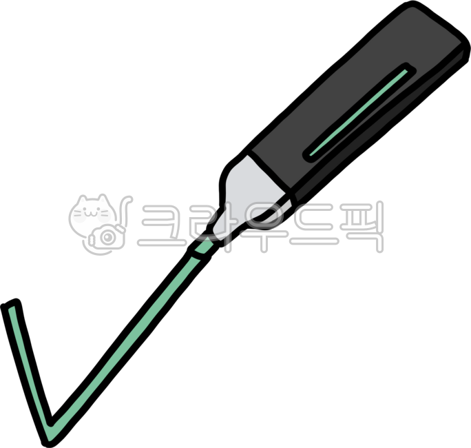 일러스트,손그림,png,illust,마카,펜,형관펜,형광,필기도구,필기구,마커,체크,확인,초록색,초록펜,선택,강조,중요,포인트,기호